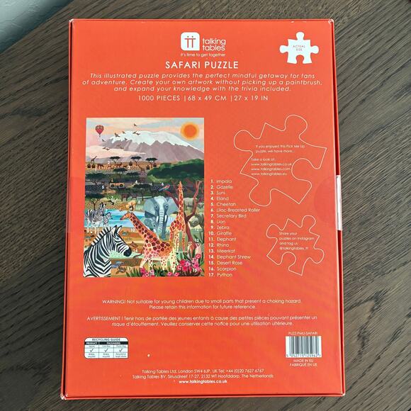 Talking Tables Safari Puzzle Rare - Picture 4 of 5